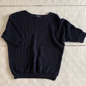 Jones of New York Open Weave Sweater - Navy